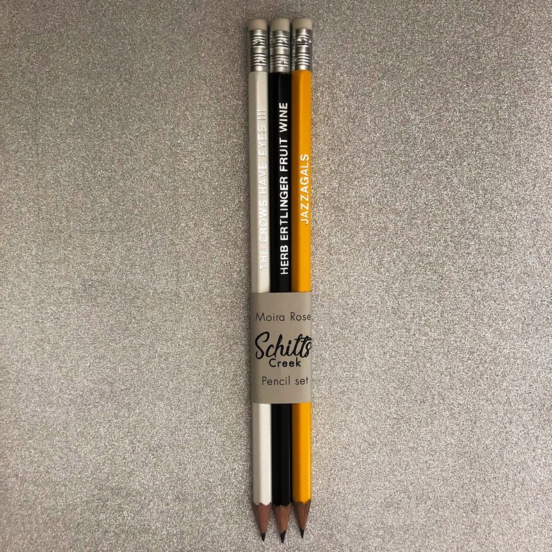 Schitts Creek Pencil set Moira Jazzagals/Herb Ertlinger / Etsy