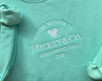 Please Return to Mickey & Co. Embroidered Hooded Sweatshirt
