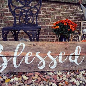 Barnwood Sign - Blessed