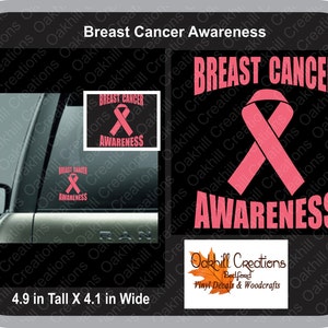 Breast Cancer Awareness Ribbon Window Decal Car Sticker