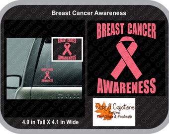 Breast Cancer Awareness Ribbon Window Decal Car Sticker