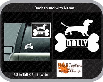 Dogs with Name Decal Window Sticker