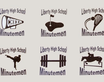 School Spirit Vinyl Decals, Car sticker - Customize with your school