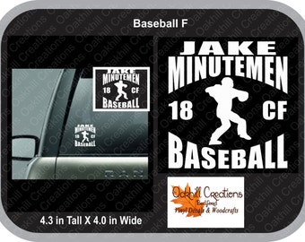 Baseball Customized Decal Window Sticker