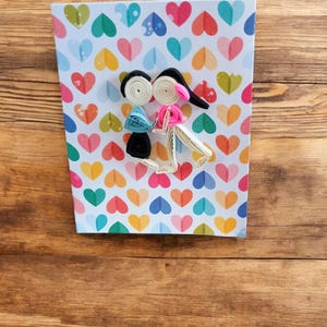 Valentinstag Gruß- und Jahrestagskarte Handgemacht