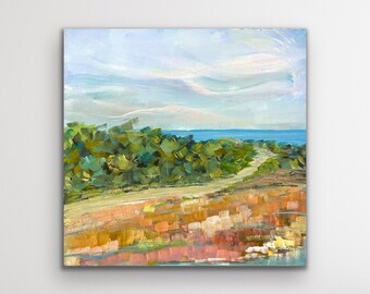 Tropical Beach Art, Coastal Seascape Wall Art, Giclee Canvas Print, Giclee Museum Quality Print, 24x24,36x36,40x40