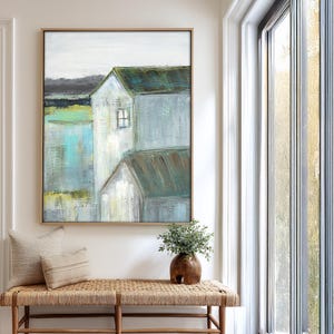 Barn Painting, White Barn, Barn Art, Millpond painting, Fine Art Print, Giclee print, 8x10, 11x14, 16x20, Art on Metal, metal print