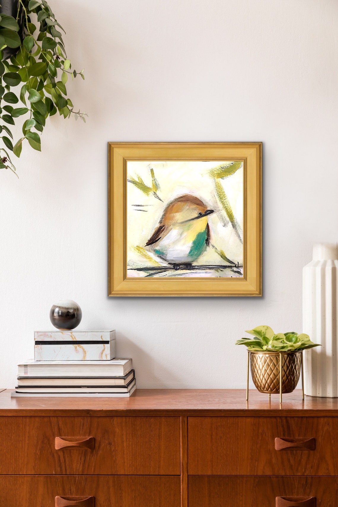 Wrens Wren Art Bird Painting Bird Print Abstract Art | Etsy