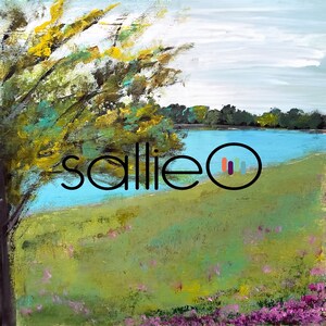 Impressionist Landscape Painting, Riverside Wall Art, Abstract Painting Giclee Square Print, 24x24, 36x36, 48x48, sallieoart, image 6