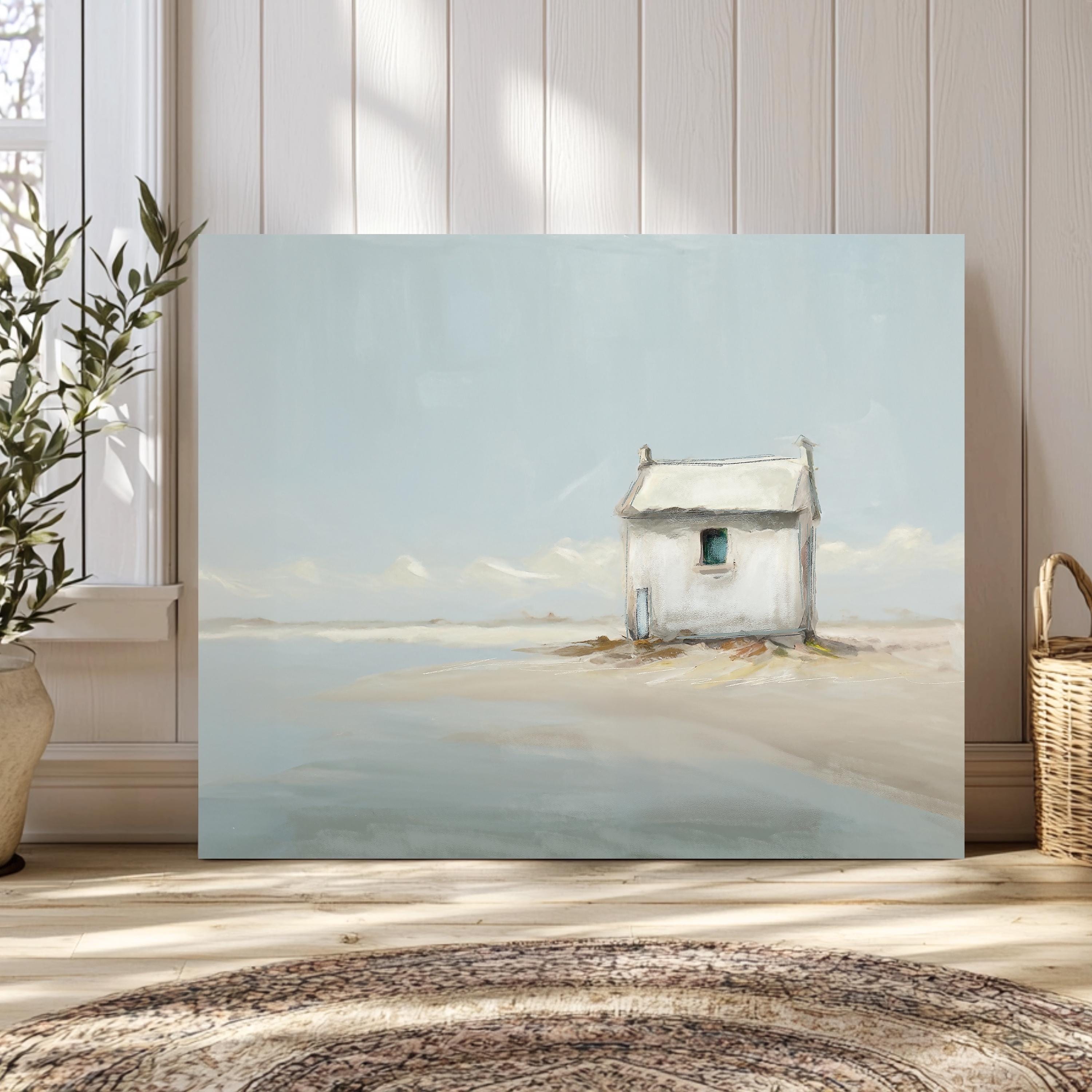 Coastal Landscape Wall Art Print, Vintage Seaside Cottage Art Beach ...