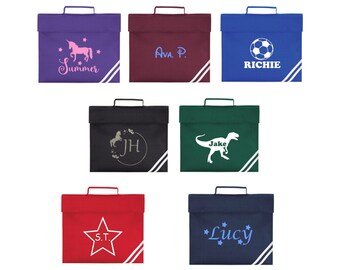 personalised book bag with strap