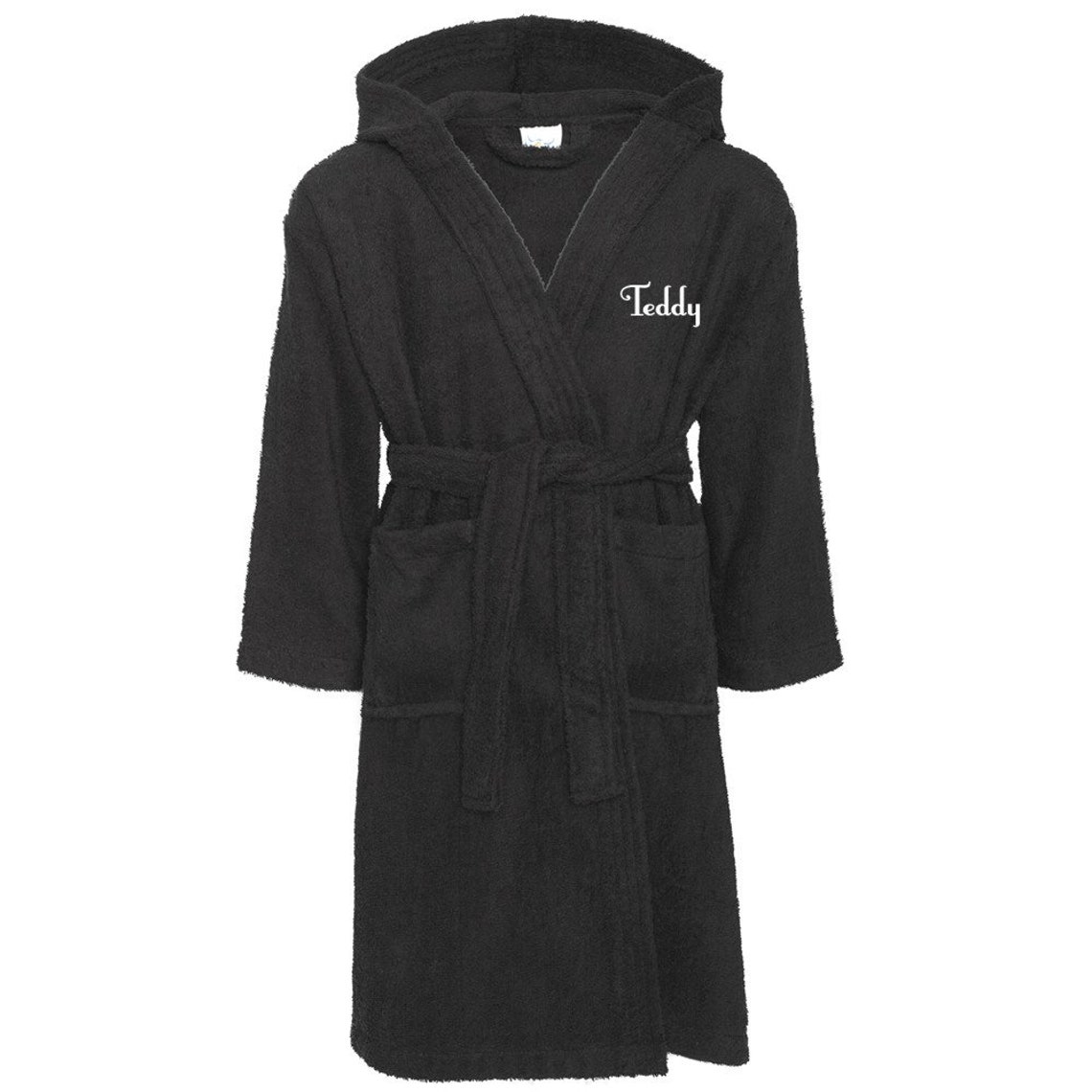 Personalised Embroidered Childrens Hooded Towelling Robe Etsy