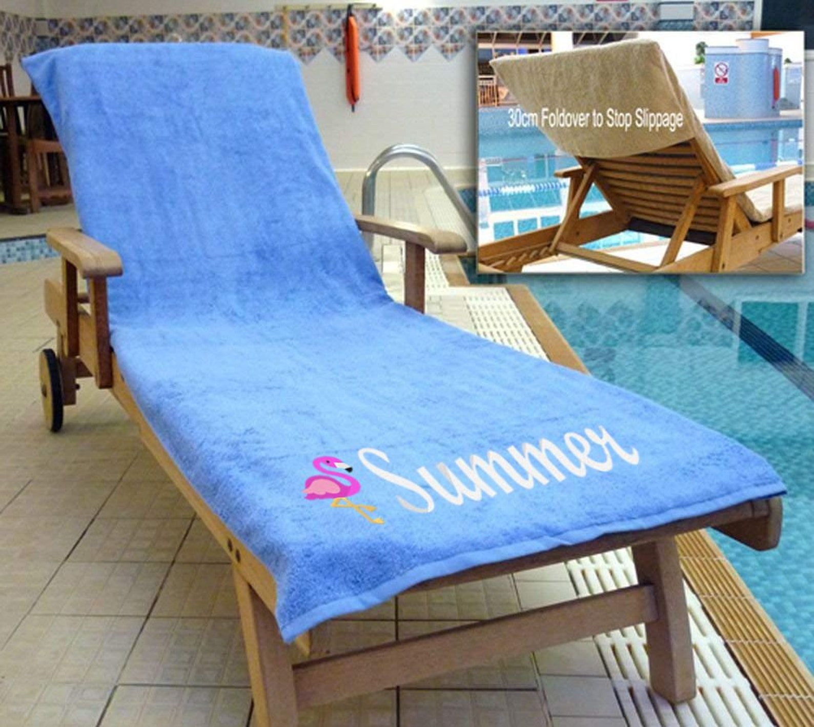 Personalised Embroidered Sun Lounger Towels Mocha and Med Etsy UK