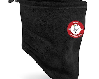 Personalised Embroidered Fleece Snood - 5 colours - Add club badge and/or text