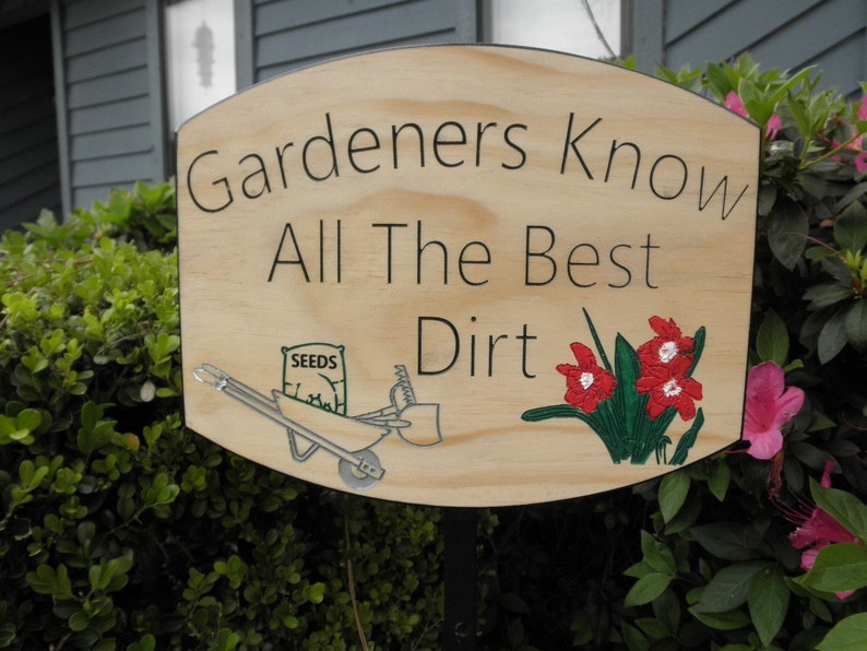 Gardener Sign Garden Decor Custom Signs Markers Gardener Sign Garden Decor Custom Signs Markers Gifts For