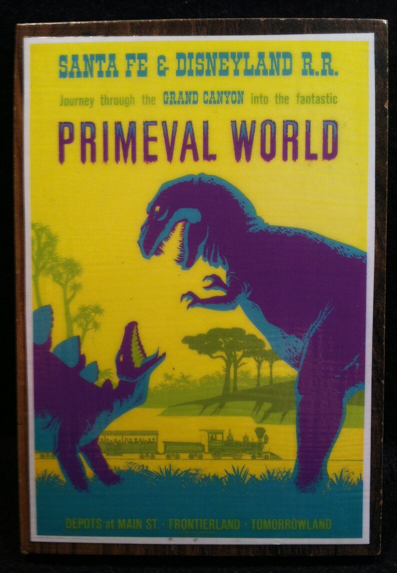 Disney Primeval World at Frontierland Magnet Tomorrowland Santa Fe /& Disneyland Railroad