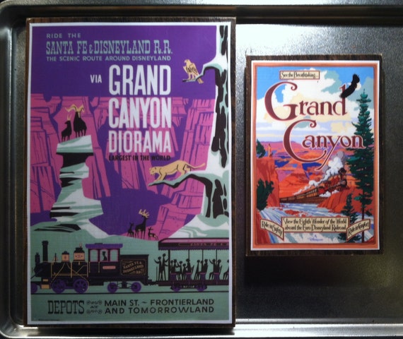 Disney Primeval World at Frontierland Magnet Tomorrowland Santa Fe /& Disneyland Railroad