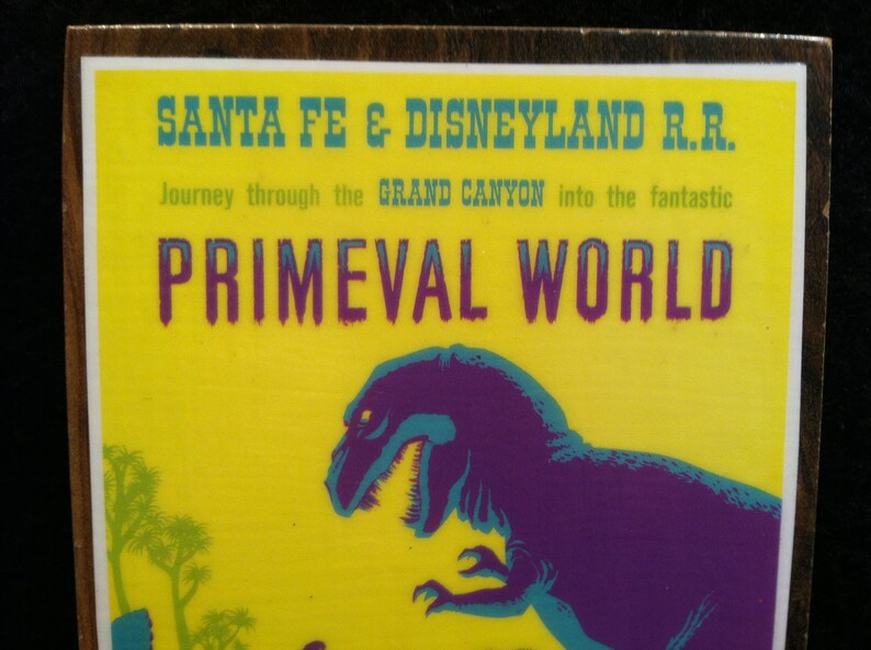Disney Primeval World at Frontierland Magnet Tomorrowland Santa Fe /& Disneyland Railroad