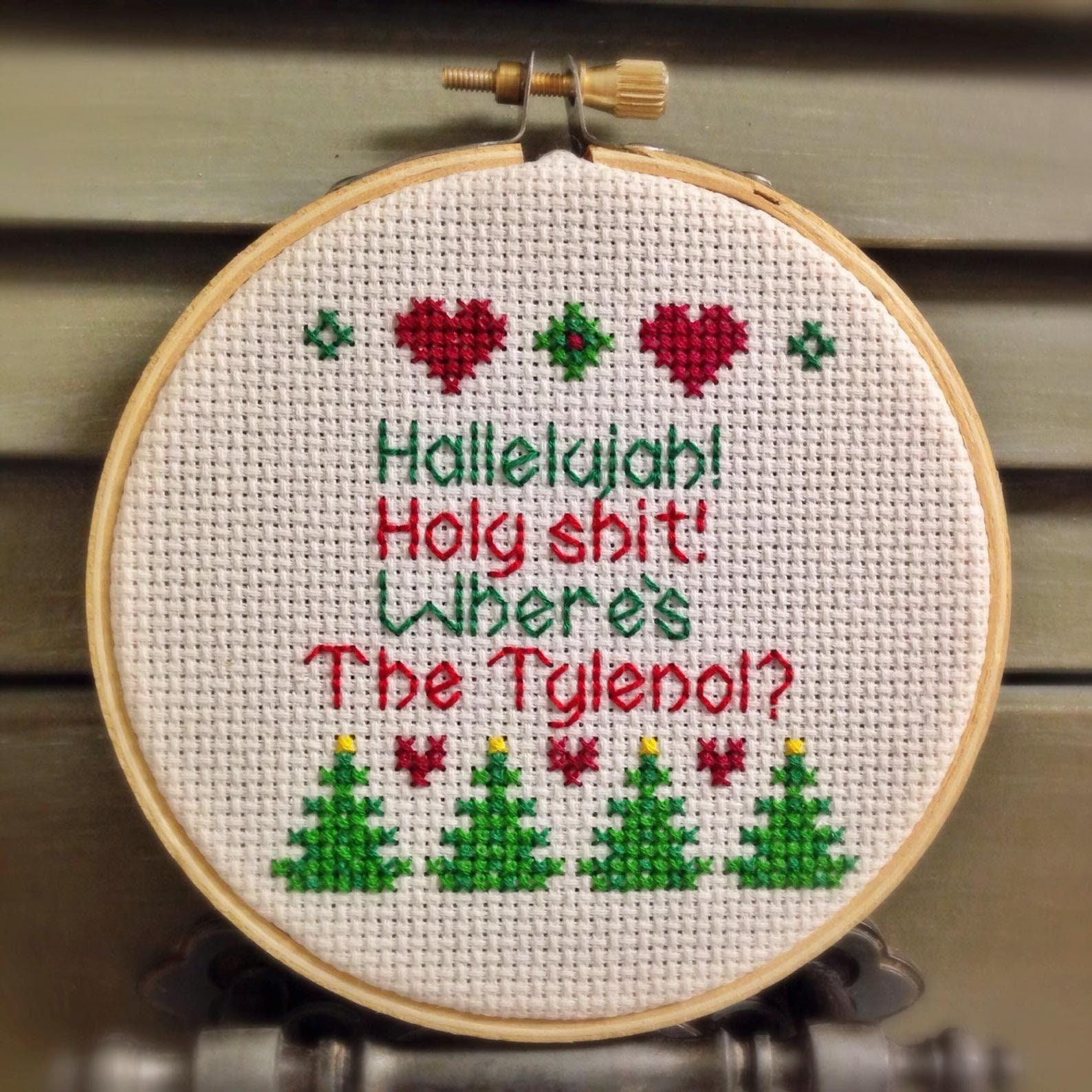 Christmas Vacation Cross Stitch Hallelujah Pattern Etsy