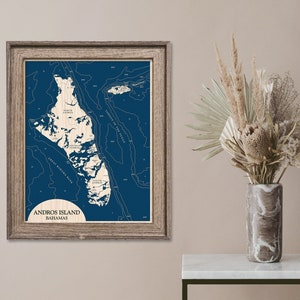Andros Island Karte, Karte der Bahamas, Holzkarte der Bahamas, Andros Karte, Holzkarte, Benutzerdefinierte Holzkarte, 3D Holzkarte, Strandhaus Dekor, Strandhaus Zeichen
