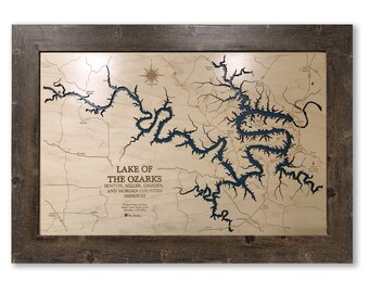 Lake Ozark Map Etsy