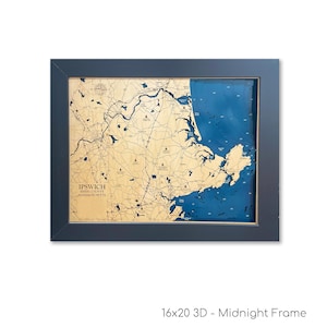 Ipswich Map, Cape Ann Map, Rockport Map, North Shore Map, Custom Wood Map, Beach Decor, Massachusetts Art, Cabin Sign, Cabin Decor