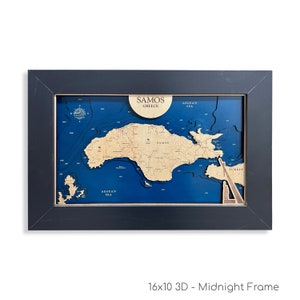 Samos Karte, Griechenland Karte, Europa Karte, griechische Inseln, Strand Dekor, Reisegeschenk, Geburtstagsgeschenk, Insel Karte, Strand Karte, Strandhaus Dekor