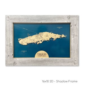 Vieques, carte de Porto Rico, carte de Vieques, cadeau lune de miel, carte en bois, cadeau lune de miel, plaque de plage, plaque de plage personnalisée, décoration de plage, contour de carte