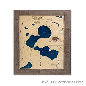 Webb Lake Map, Wisconsin Wood Map, Wood Lake Map, Wood Lake Sign, Lake Art, Lake House Gift, Lake House Decor, Lake Map, Custom Lake