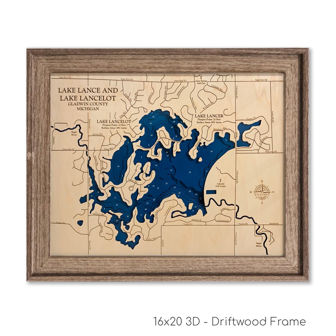Lake Lancelot Map, Lake Lancer Map, Wood Lake Map, Wood Lake Sign, Lake