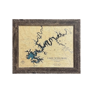 Lake Wedowee Map, Lake Wedowee, Wood Lake Map, Wood Lake Sign, Lake Art, Lake House Gift, Lake House Decor, Lake Map, Custom Lake