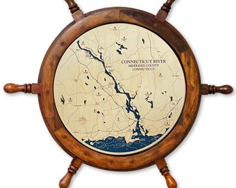 Connecticut River Map, Saybrook Map, Old Lyme Map, Seaside Map, Contour Map, Beach House Decor, Island Map, Custom Map