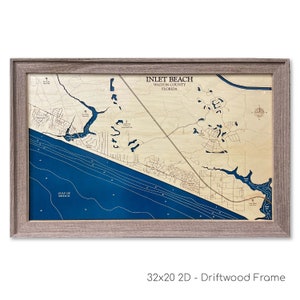 Kaart strand inham, kaart rozemarijn strand, kaart strand Alys, kaart Watersound, kaart Santa Rosa Beach, kaart Panhandle, kaart Florida, strandcadeau, strandkunst