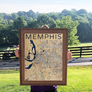 Memphis Wood Map, Memphis Map, Tennessee Map, Custom Wood Map, Wood Engraved Map, Custom 3D Map, Memphis Gift, Memphis Art, Memphis Sign