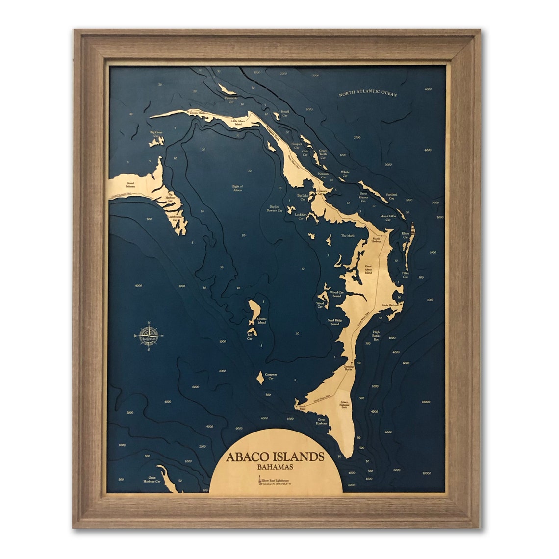 Abaco Map Custom Wood Map Bahamas Art 3D Wall Art Lake | Etsy