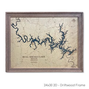 Bull Shoals Lake Map, Bull Shoals Lake, Wood Lake Map, Wood Lake Sign, Lake Art, Lake House Gift, Lake House Decor, Lake Map, Custom Lake