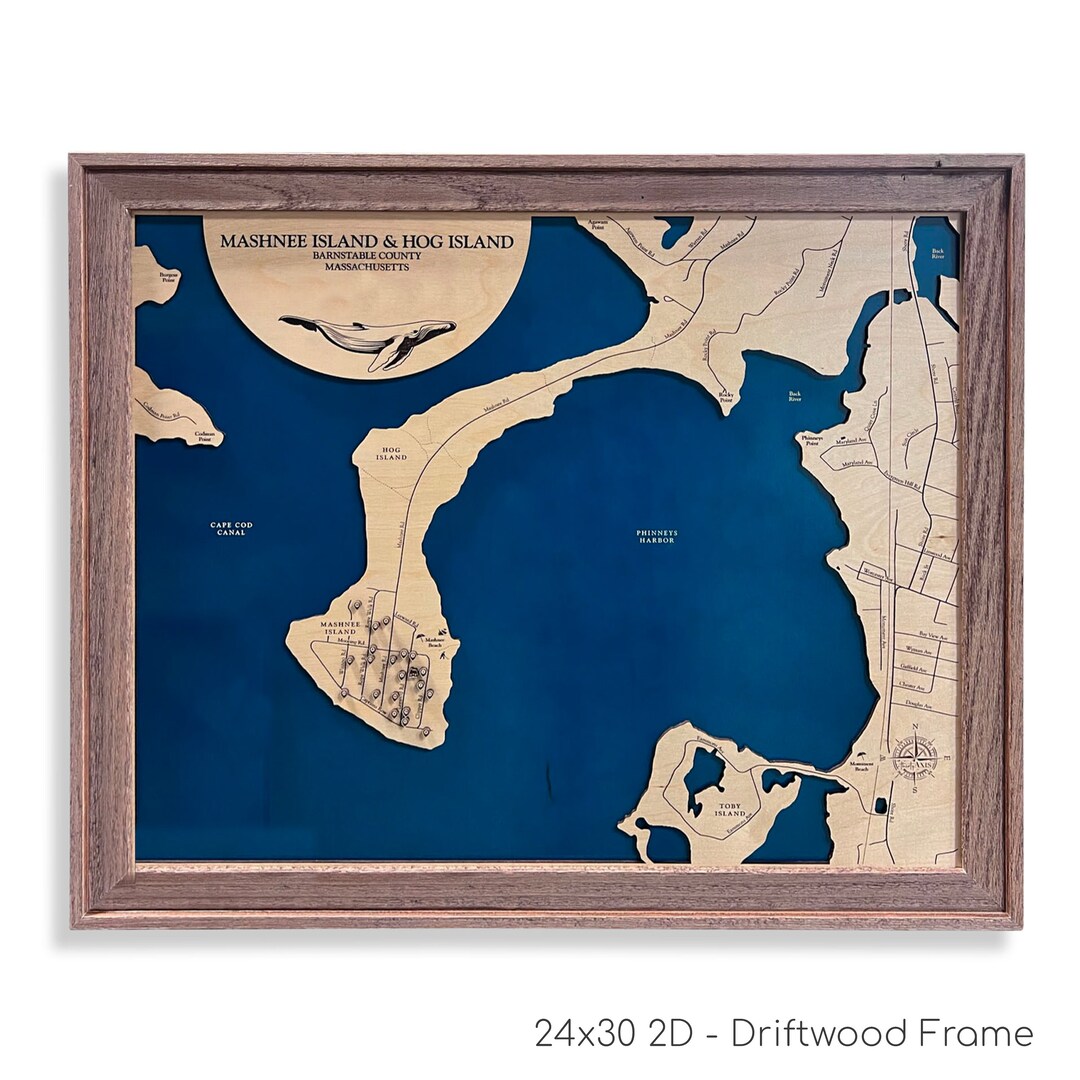 Mashnee Island Map, Hog Island Map, East Coast Map, Barnstable Map