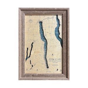 Seneca Lake Map, Finger Lakes Map, Custom Lake Map, Wood Lake Map, 3D Wall Art, Contour Map, Lake House Decor, Lake Map, Depth Map, Lake Art