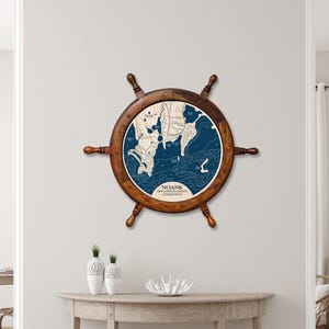 Noank Map, Custom Wood Map, 3D Wall Art, Contour Map, Beach House Decor, Island Map, Housewarming Gift, Vacation Home Gift, Travel