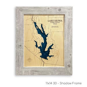 Lake Kiowa Map, Lake Kiowa, Wood Lake Map, Wood Lake Sign, Lake Art, Lake House Gift, Lake House Decor, Lake Map, Custom Lake
