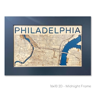 Philadelphia Map, Philly Map, City Map, Custom Map Art, 3D Wood Map, City Decor, Philadelphia Gift, Philly Gift, Apartment Decor
