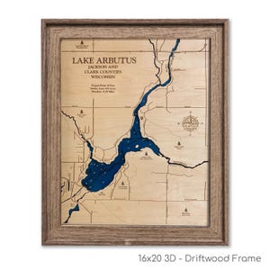 Lake Arbutus Map, Lake Arbutus, Wood Lake Map, Wood Lake Sign, Lake Art, Lake House Gift, Lake House Decor, Lake Map, Custom Lake