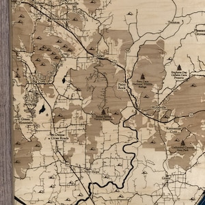 Guntersville Lake Map, Lake Guntersville Map, Custom Lake Art, 3D Wall