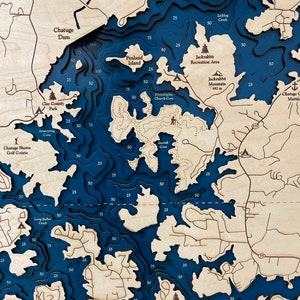 Lake Chatuge Map Chatuge Lake Map Custom Lake Map 3D Lake | Etsy Canada