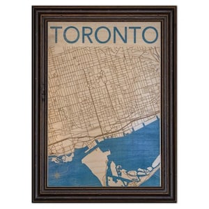 Toronto Wood City Map - City Gift - Apartment Décor - Closing Gift - Wood Street Map - 3D Art - City Art - Woodwork Décor - Canada Map