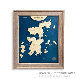 Mapa de Brehat, Mapa da Ilha de Brehat, Mapa da Ilha de Bréhat, Mapa de Bréhat, Mapa de Contorno para Presentes da França, Decoração de Casa de Praia, Mapa da Ilha, Mapa Personalizado