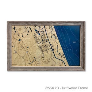 Palm Coast Map, Palm Coast Wood Map, Custom Wood Map, Wood Sign, Beach Sign, Beach Gift, Beach House Decor, Custom Beach Sign, Beach Decor