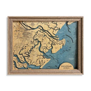 Mapa de Savannah, Savannah, Georgia, Mapa de la isla Tybee, Mapa de la costa de Georgia, Regalo de Savannah, Mapa de contorno, Decoración de casa de playa, Mapa de isla, Mapa personalizado