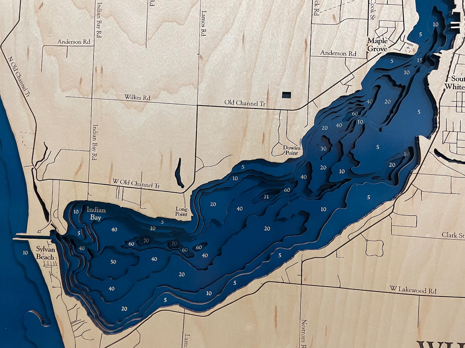 White Lake White Lake Map Lake Map Lake Michigan Map Great Etsy