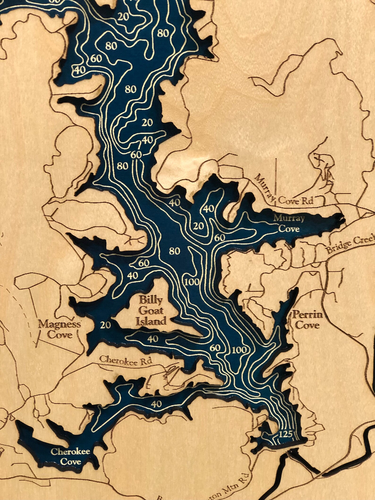 Lake Burton Lake Custom Wood Map Lake Map 3D Wall Art - Etsy